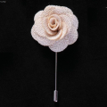 S_way Tailor Smith Soloid Color Flower Lapel Pin Casual Fashion Handmade Suit Boutonniere Stick Brooches High Quality Mens Accessories. 