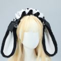 Japanese Bowknot Plush Bunny Hair Hoop Ribbon Furry Cosplay Hair Bands Cute Lace Lolita Rabbit Ears Headband Comic Show. 