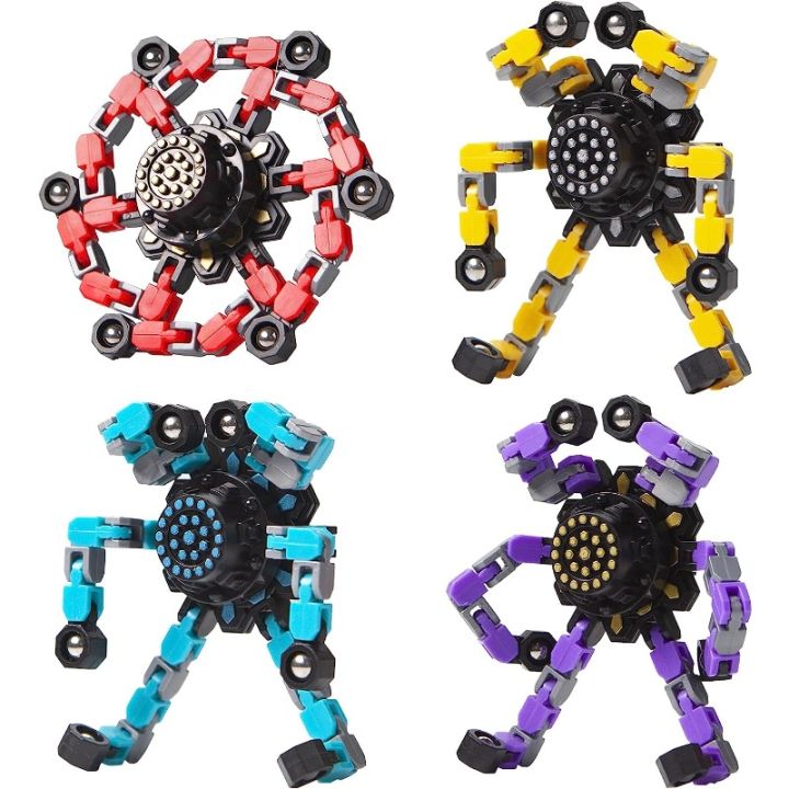 Transformable Fidget Spinners for Kids and Adults Stress Relief Sensory Toys for Boys and Girls Fingertip Gyros for ADHD Autism for Kids Gifts