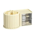 Drawer Cosmetic Storage Box Large Capacity Makeup Organizer Yellow. 