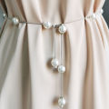 Pearl Women's Belt Adjustable Thin Chain Belt For Ladies Dress Skinny Waistband. 