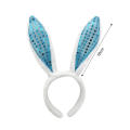 Cosplay Bunny Ear Headband Comfortable Props Adjustable Plush Hairband Soft Colorful Sequins Bunny hairband for Easter Celebrations Cosplay Events Costume Parties Bunny-Themed Events Hair Accessories. 