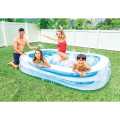 Intex Swim Center Family Inflatable Pool, 103" X 69" X 22", for Ages 6+ With Pump. 