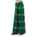 Green Color Cotton Floral Embroidered Lungi For Women. 