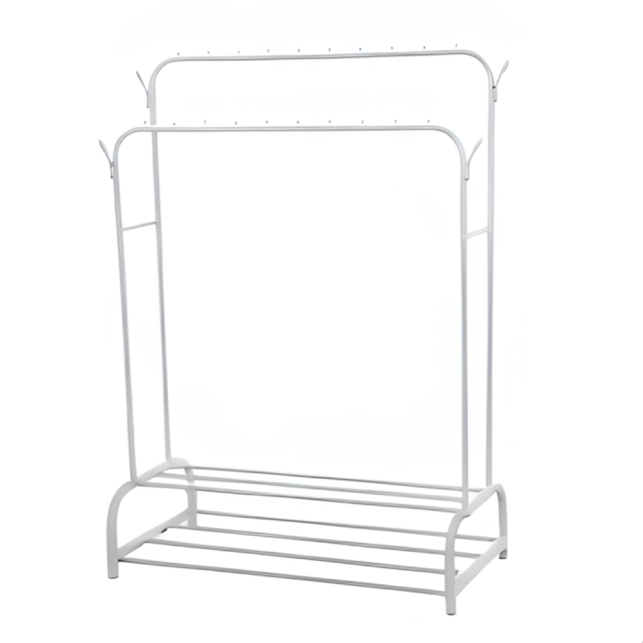 Metal%20Coat%20Rack%20And%20Clothes%20Hanger%20Stand%20With%20Side%20Hooks%20And%20Bottom%20Shelves,%20Full%20Body%20Iron%20Clothe%20Hanger%20Cloth%20Stand,%20Cloth%20Rack%20Metal%20Clothe%20Hanging%20Single,%20Double%20Pole,%20Multipurpose%20Rack%20-%20Image%206