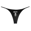 Aixuan  High Quality Queen of Spades BREED ME Print Cotton Underwear Double Layer Thin Strap Thong for Women Seamless Female Panties Gift for Her. 