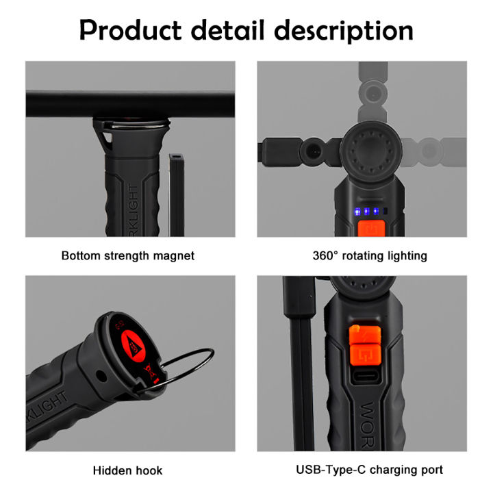 Fashion%20Rechargeable%20COB%20LED%20Worklight%20Flashlight%20Camping%20Light%20Rotatable%20Head%204%20Modes%20Magnetic%20Portable%20Hanging%20Lamp%20Emergency%20Outdoor%20-%20Image%204