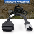 OBD Motorcycle Cable for 6 Pin Plug Cable Diagnostic Cable 6Pin to OBD2 16 Pin Adapter. 