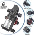 12V DC Diaphragm Water Pump – 2.2A, 100 PSI, 0.3 HP | 4.5 LPM Flow, Copper Winding, Thermal Overload Protection. 