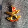 Nepali Khukuri Cross Nepal National Flag Lapel Pin For Coat Jacket,Topi. 