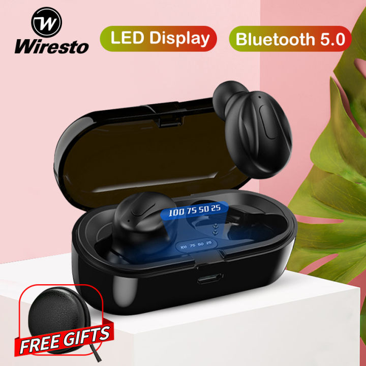 Wiresto True Wireless Earbuds Mini Earphone Headphone TWS Wireless