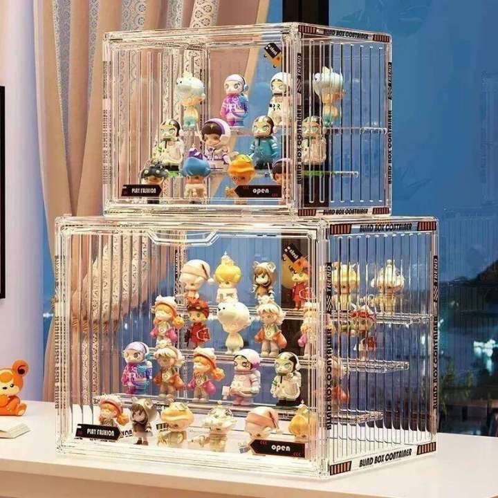 Large Capacity Blind Three Layer Acrylic Display Rack Transparent ...