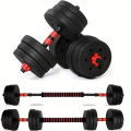 20 Kg Dumbbell With Barbell Connector Set Home Gym Equipment. 