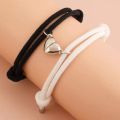 2pcs/1set Couple BFF Besties Best Friend Forever Size Adjustable Magnetic Magnet Rope Bracelet. 