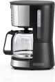 Black+Decker 900W 12 Cup 24 Hours Programmable Coffee Maker With 1.5L Glass Carafe And Keep Warm Feature For Drip Coffee And Espresso, Black - Dcm85-B5. 