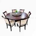 Wooden Round Dining with revolving table top. 