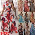 2025 WISH Amazon Fashion Digital Print European and American Fashion Style Swing Skirt Dress. 