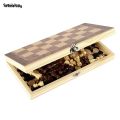 Wenefang Sutuiying New 3 in 1 Wooden Checkers Backgammon Chess Set, Board 【2025 Version】 Party Travel Games With Portable Folding Chessboard. 