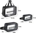 Set of 3 Cosmetic Bags/Travel Wash Transparent Makeup Organizer. 