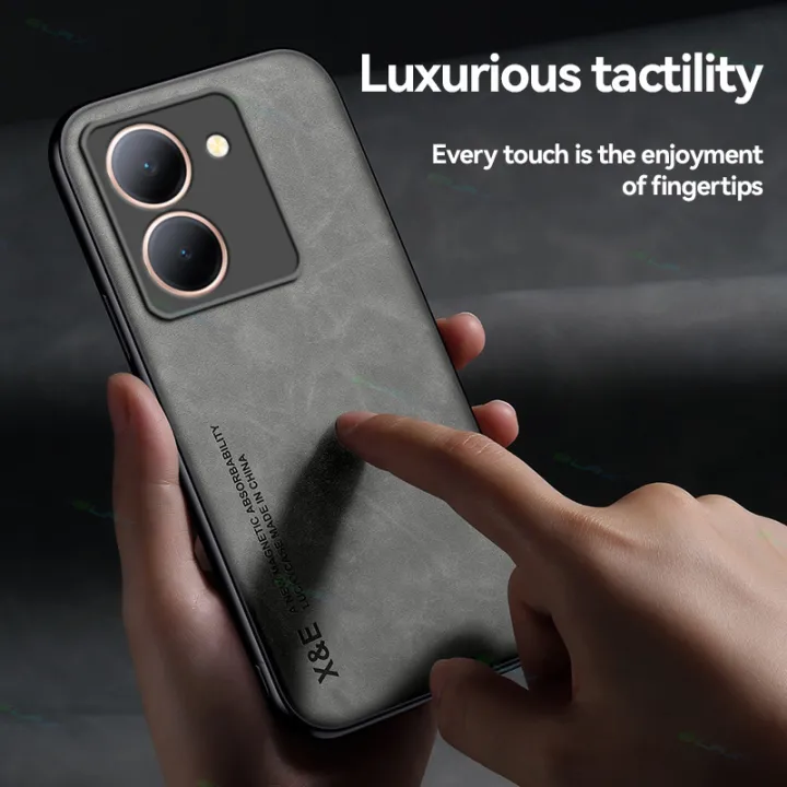 AnDyH%20For%20Vivo%20Y27%205G%20Phone%20Case%20Skin%20Feel%20Leather%20Soft%20Silicone%20All%20Inclusive%20Lens%20Cover%20Casing%20-%20Image%203