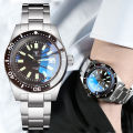 Tandorio 41mm 62MAS Black Gray Dial NH35A Automatic 300M Diving Men's Watch Ceramic Bezel Green Lume Bow Sapphire Glass. 