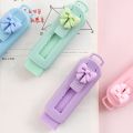 Stationery Supply Portable Push-pull Eraser Creative Cartoon Push Pull Rubber Colored Solid Color Bow Rubber Students. 