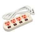 Four Plug Four Switch Multiplug 2 Meter Wire. 