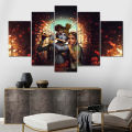 5 Panel Radha Krishna Canvas Wall Art with Frame, Home Decor by Etraders Nepal. 