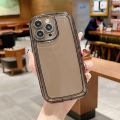 For iPhone 14 Plus 13 Pro Max 12 11 Camera Protection Fat Waist Back Cover Phone Case ShockProof Clear TPU Soft Case Cover. 