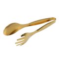 FORIDE 2X Stainless Steel Food Tongs Gold Kitchen Utensils Buffet Cooking Tools BBQ Clips Bread Steak Tong. 