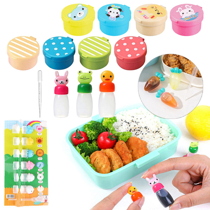 Cartoon Sauce Bottle Mini Bento Box Animal Friend Soy Sauce Box Tomato Sauce Honey Salad Sauce Container Bento Box Accessories Dounp