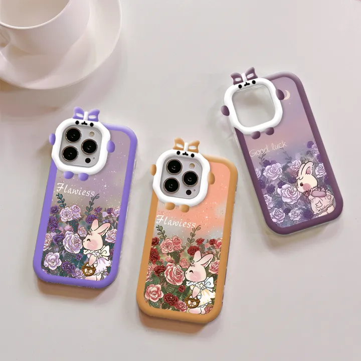 Jizetin%20for%20Infinix%20Hot%2030i%20Back%20Cover%20Rose%20Rabbit%20Square%20Camera%20Soft%20Rubber%20Phone%20Case%20-%20Image%203
