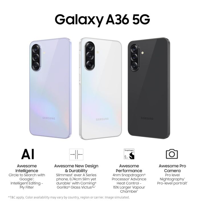 Samsung%20Galaxy%20A36%205G%20(12GB/256GB)%20%7C%206.7"%20sAMOLED%20120Hz%20Display%20%7C%20Snapdragon%206Gen%203%20%7C%205000mAh%20Battery%20-%20Image%202
