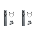 3X 2-In-1 USB Type C Presentation Clicker, Rechargeable Wireless Presenter Remote, Clicker for PowerPoint Presentations. 