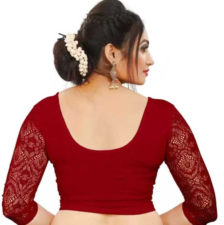 Readymade%20Stretchable%20Blouse%2028%20to%2048%20Size%20Cotton%20Lycra%20for%20Women%20-%20Image%203