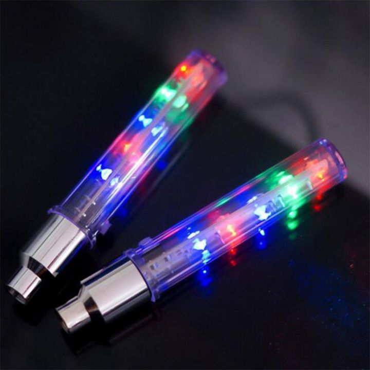 2025 NEW Good Bike Wheel Light Flash Light Lamp Color Change LED Light Bicycle Lights Bike Wheel Valve Cap Spoke Neon Light Bike Wheel Tire Lamp