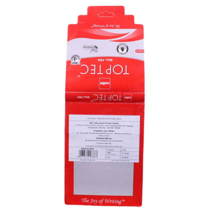 Set%20Of%20Five%20Cello%20Top%20Tec%20Ball%20Pen%20Blue%2010%20Pcs%20-%20Image%203