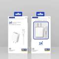 3C Charging Kit 2A Travel Compatible with Android Apple LeTV Mobile Phone Tablet Charger. 