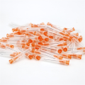 100 Pack 25Ga 5/8 Inch Injection Needle with Cap Orange Stainless Steel for Animal, Pet, Poultry and Industrial Dispensing Needle Accessories. 