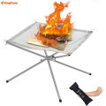 KingCamp Stainless Steel Mesh Fireplace Portable Campfire for Autumn Camping. 