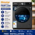 Himstar 8KG Inverter Motor Front Load Fully Automatic Washing Machine | HW-80FAW82ITK/NJ | 1200RPM Fast Spin Dry | LED Touch Panel | 11 Wash Programs | Delay Start | Child Lock | Energy Efficient. 