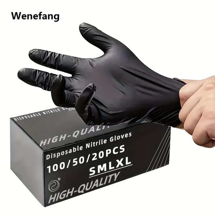 Wenefang%20100/50/20PCS%20Black%20Nitrile%20Gloves%20Thickened%20Disposable%20Gloves%20for%20Cleaning%20Hairdressing%20Waterproof%20Dishwashing%20Tattoo%20Gloves%20-%20Image%202