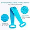 Silicone Double Sided Back Scrubber With Different Scrubbing Texture. 