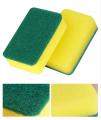 Dish Cleaning Soft Scrub Sponge Pad Green Yellow Pack of 4Pcs. 