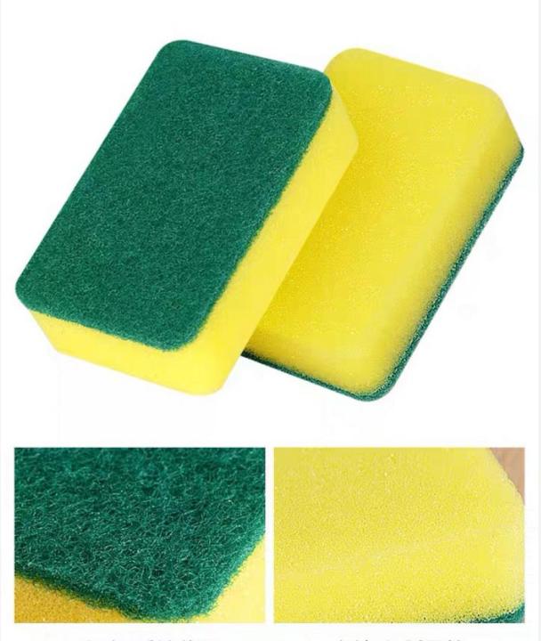 Dish%20Cleaning%20Soft%20Scrub%20Sponge%20Pad%20Green%20Yellow%20Pack%20of%204Pcs%20-%20Image%203