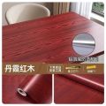 Wood grain desktop sticker tablecloth self-adhesive imitation wood waterproof wallpaper furniture refurbishment table film color change table sticker table paper. 
