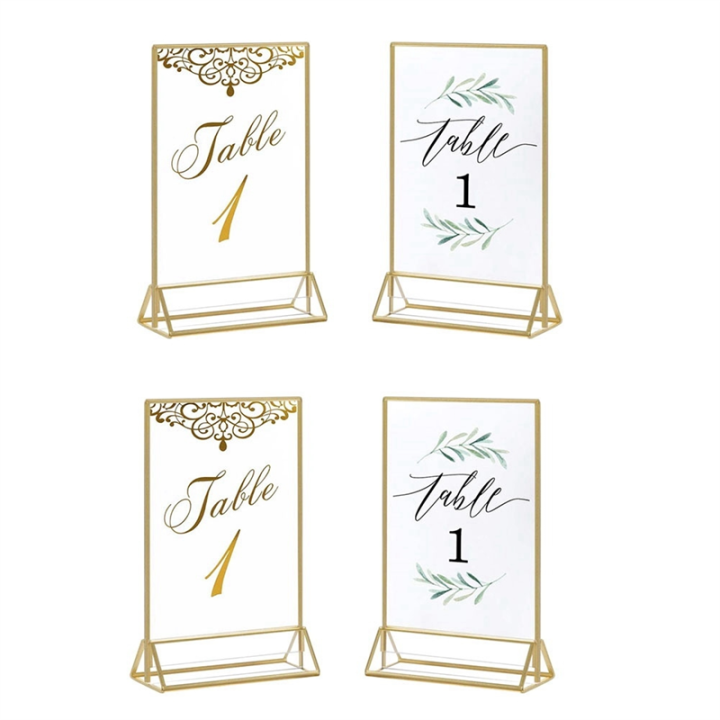 Acrylic%20Sign%20Holder%20Gold%20Picture%20Frame%20Double%20Sided%20Clear%20Display%20Stand,%20Gold%20Acrylic%20Frames%20for%20Home%20Shop%20Restaurant%20Easy%20Install%20Easy%20to%20Use%20-%20Image%204
