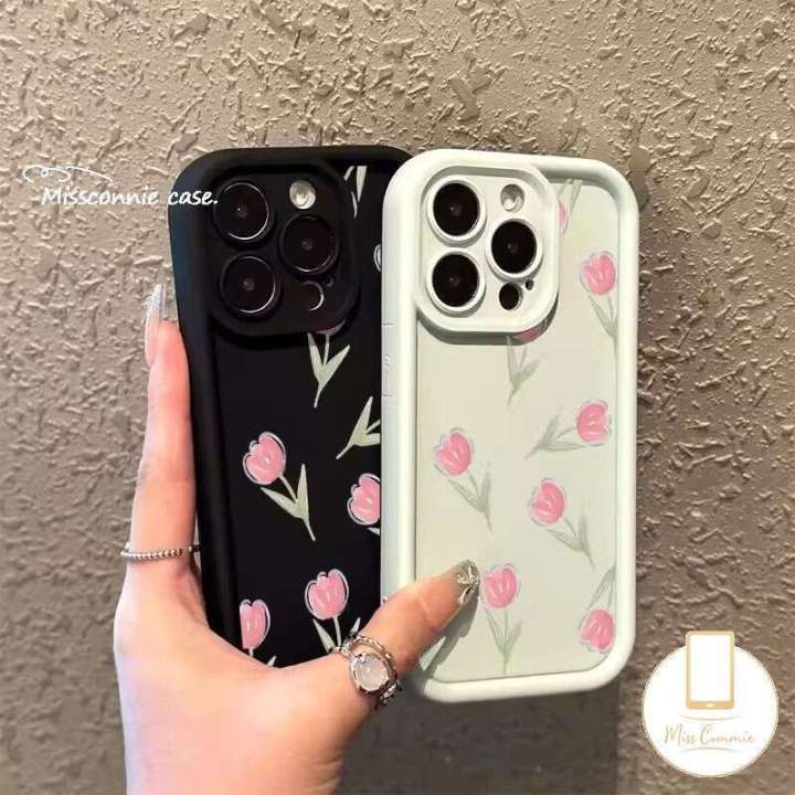 Missconie for Realme C53 C55 C15 C51 C21y C20a C35 C33 C21 C11 C31 5 6i 7i 5S 5I C25y C25 C20 C17 C30 narzo 20 N53 50A Oil Painting Tulip Pink Fashion Flower Angel