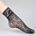 Black Lace short socks Comfortable Lace Ultrathin Mesh fishnet ankle socks Sheer  Women's black sheer socks for Party Night out Summer fashion Casual. 