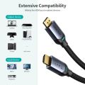 Xhh01 8K HDMI 2.1 Cable 8K@60Hz 48Gbps (2M/6.6FT) Braided Cable. 